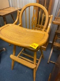 Nice old wooden high chair