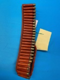 Leather belt with 410 ammunition