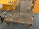 Wrought iron rocking glider