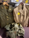 Military jackets and pants , bag , slides ,military tool