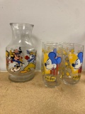 Mickey Mouse pitcher and glasses