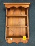 Wooden wall shelf