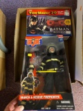 2001 gi joe fireman new in box, view master 3-d Batman returns