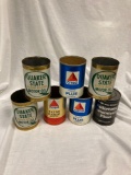 Vintage motor oil cans
