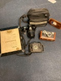 Minolta camera, Argus camera, and other miscellaneous items