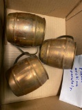 Old copper mugs