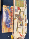 2 vintage models , bat mobile and aircraft