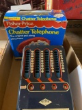 Vintage Fisher Price chatter phone, Wolverine adding machine