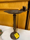 Small cast iron stand bird bath 11 inches tall
