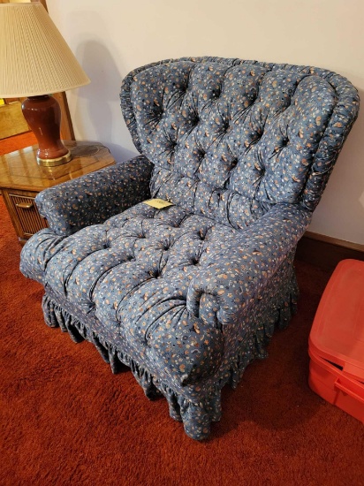 Floral blue chair