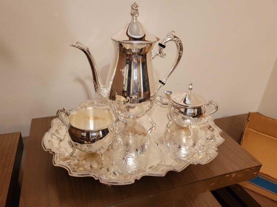 Silver plated tea set