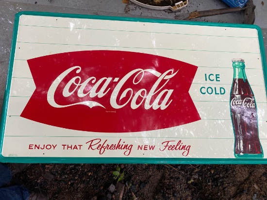 Metal coca-cola sign