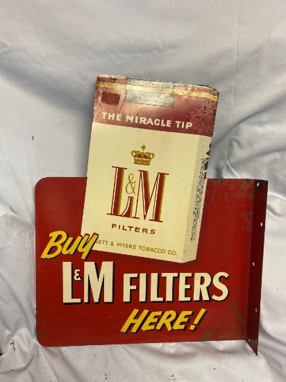 L&M filters sign - double sided