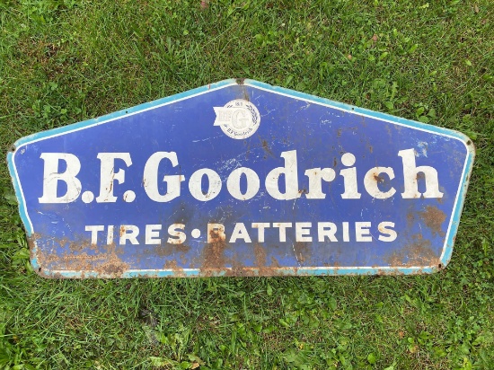 B.F. Goodrich tires and batteries sign