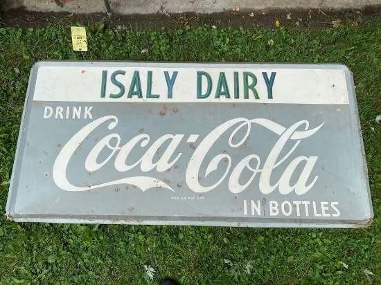 Isaly dairy Coca Cola sign - 7x3 ft