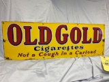 Heavy porcelain Old Gold Cigarette sign