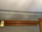 3 antique floating shelves, 54 1/2 inches long, bentwood coat hook