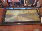 H. Linder framed art 30 x 15 inches