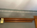 3 antique floating shelves, 54 1/2 inches long, bentwood coat hook