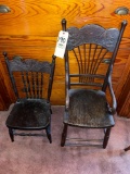 Pair of press back youth chairs