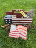Americana themed carry all and decor