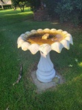 Concrete 2-piece bird bath