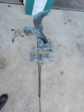 Copper eagle weather vane, some damage and bends to eagle