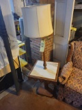 Marble-top table lamp