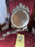 Vintage decorative mirror, 18 inches tall