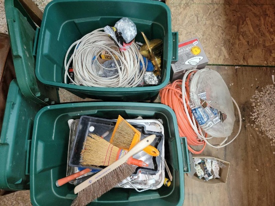 Loads of Electrical Wire and Hardware, Painting Supplies