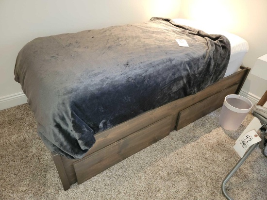 Single Matress Bed with Underneath Storage