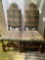 Pair high back chairs w/ Chevron upholstery, 48