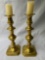 Pair Victorian push up candle sticks, 19.5