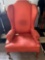 High back upholstered chair, 49