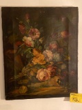 Early still life floral oil / canvas, 16 x 20.