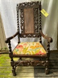 18th Century Jacobean hand carved arm chair, 49