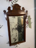 Chippendale style wall mirror, 12 x 21.