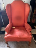 High back upholstered chair, 49