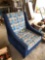 Blue upholstered chair