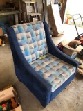 Blue upholstered chair