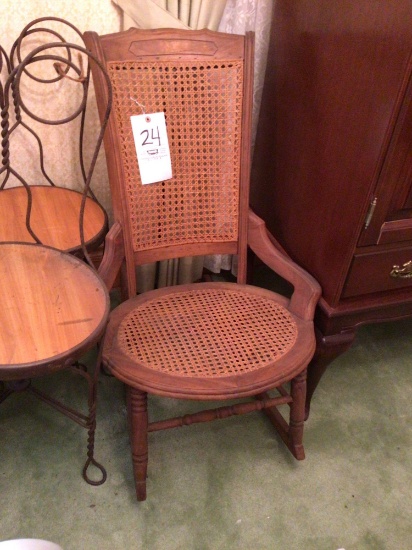 Cane seat rocker