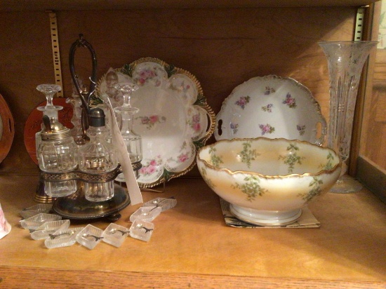 Punch bowl and glassware
