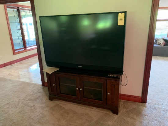 Mitsubishi 65 inch TV and Entertainment stand