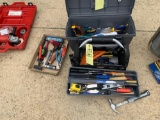 Toolbox - ratchets - assorted tools - hammers - saws
