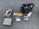 Chisels- micrometer - duffel bag - misc tools