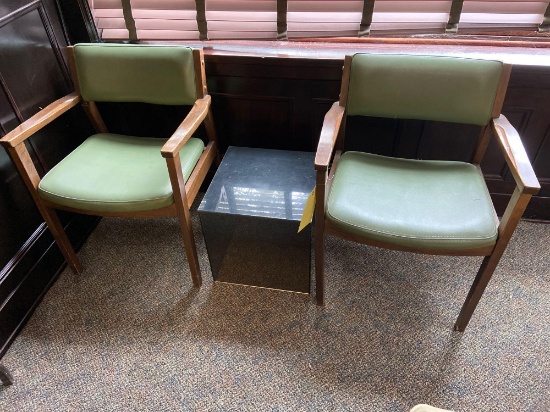 Mid-Century Modern Chairs and Side Table