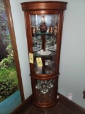 Lighted Corner Curio Cabinet