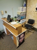 Reception Desk with Chair and Contents