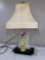 Electric Oriental acrylic figure lamp, 24.5