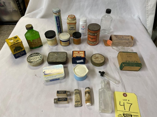 Early Medications Items, Advertising, Ointment Containers, Medicine Bottles